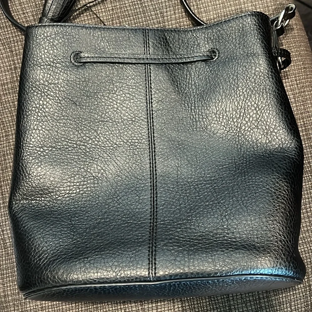 🖤 Lauren Ralph Lauren Black Leather Bucket Shoulder Bag 👜✨